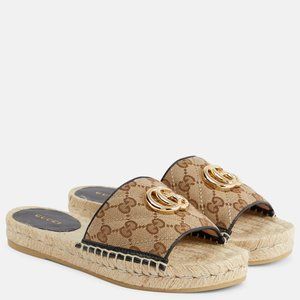 WOMEN'S GG MATELASSÉ CANVAS ESPADRILLE SANDAL